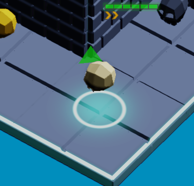 Unit selection glowing ring.